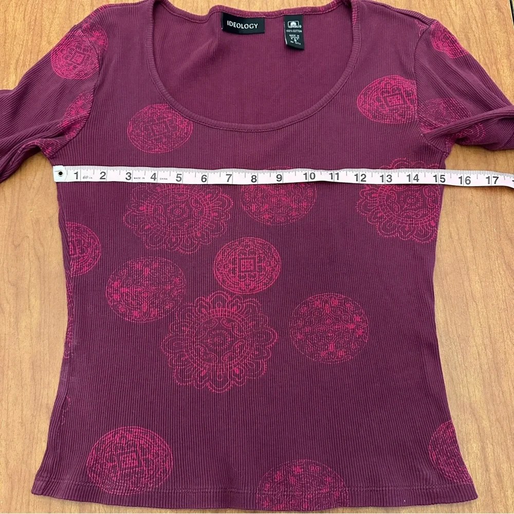 Y2K Ideology Baby T-Shirt Size Small Purple Pink 90s Asian Mandala Artsy Boho - Picture 4 of 7